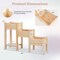 Natural Wood Raised Garden Planter 3-Tier Elevated Planter Boxes with Storage Shelf